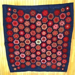 Grandmother's Flower Garden Quilt 2 70”x62"