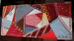 Crazy Table-top Quilt (Close-up)