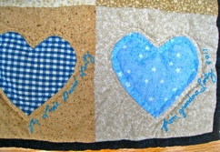 Blue Heart Quilt (Detail)